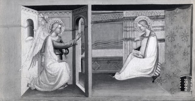 Anonimo — Puccio di Simone (Maestro dell'altare di Fabriano) - sec. XIV - Annunciazione — insieme